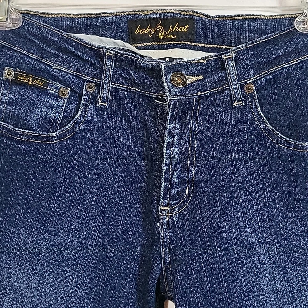 EUC Baby Phat Boot Cut Blue Jeans Size 5 - Picture 2 of 9